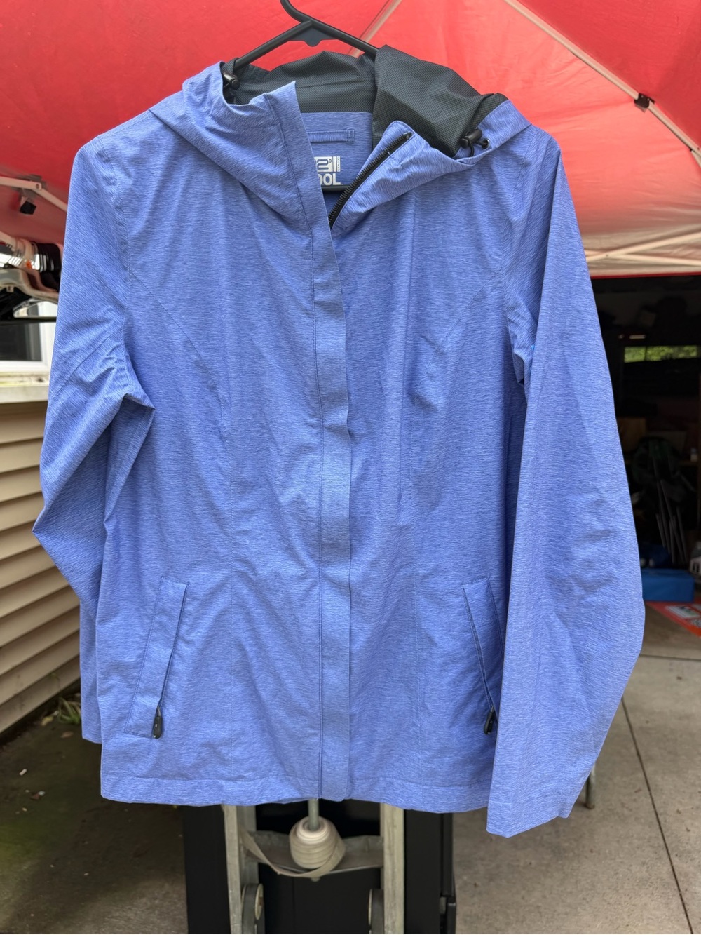 Eileen Fisher Periwinkle Hooded Utility Jacket